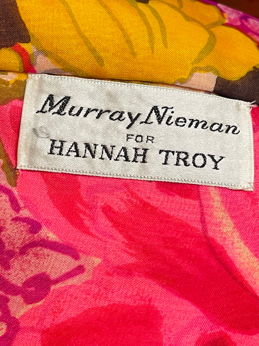 1960s matching silk organza floral ensemble by Murray Nieman for Hannah Troy
