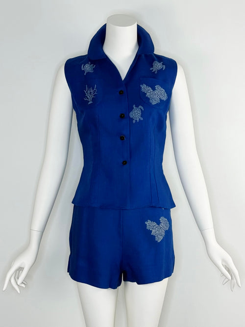 1950s matching seaside three piece ensemble