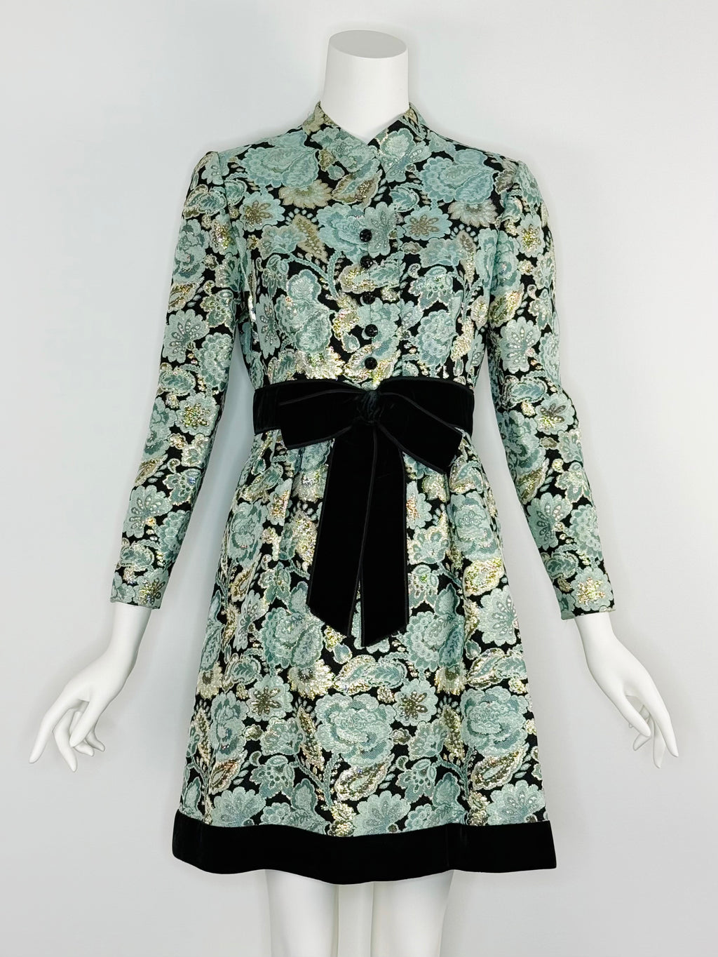 1960s brocade dress by Adele Simpson