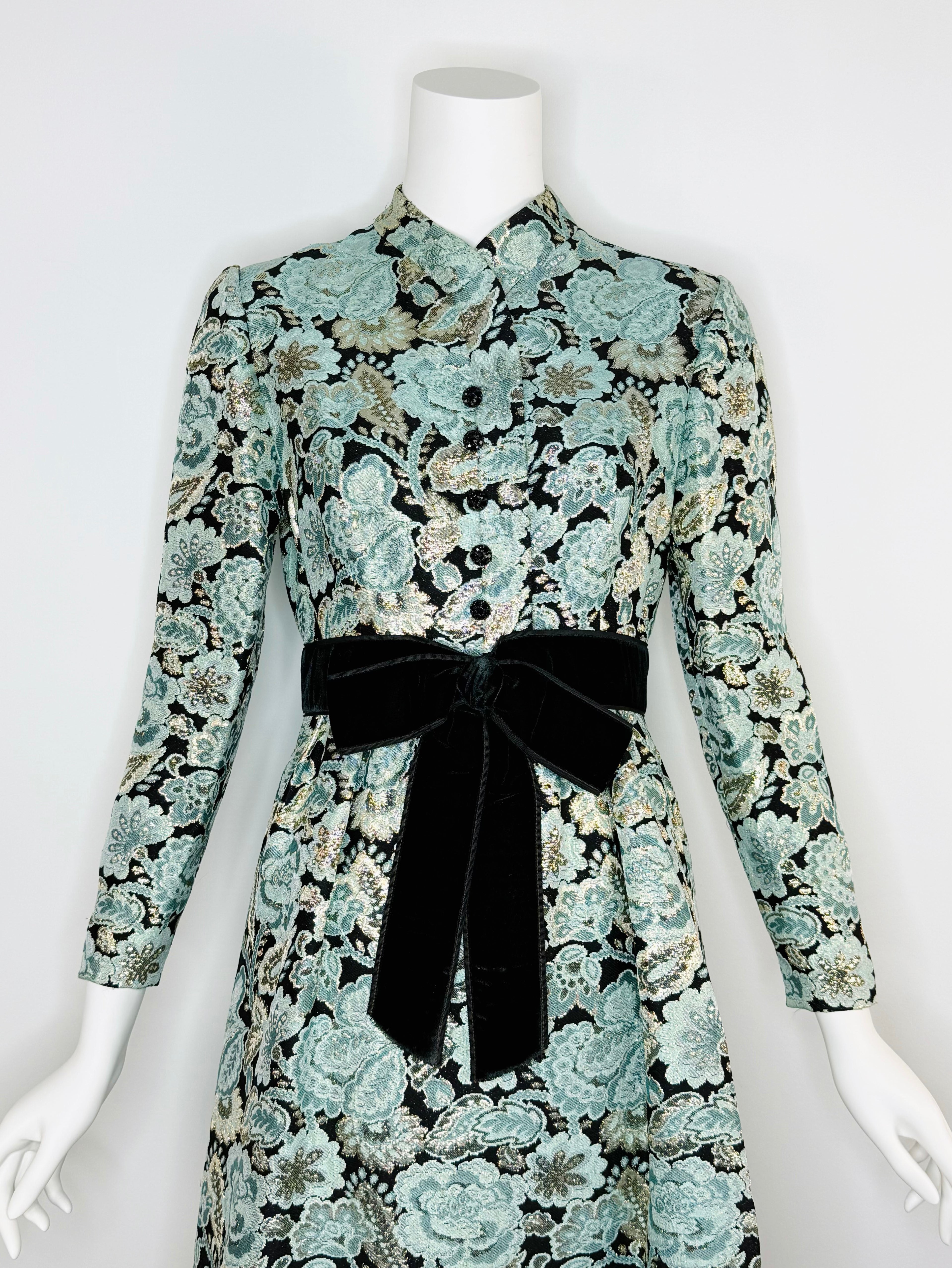 1960s brocade dress by Adele Simpson