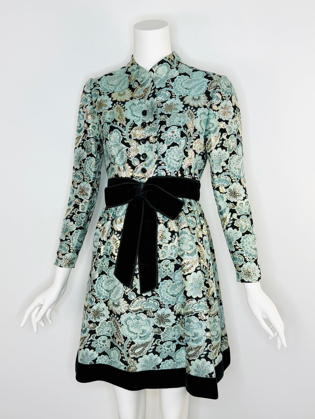 1960s brocade dress by Adele Simpson
