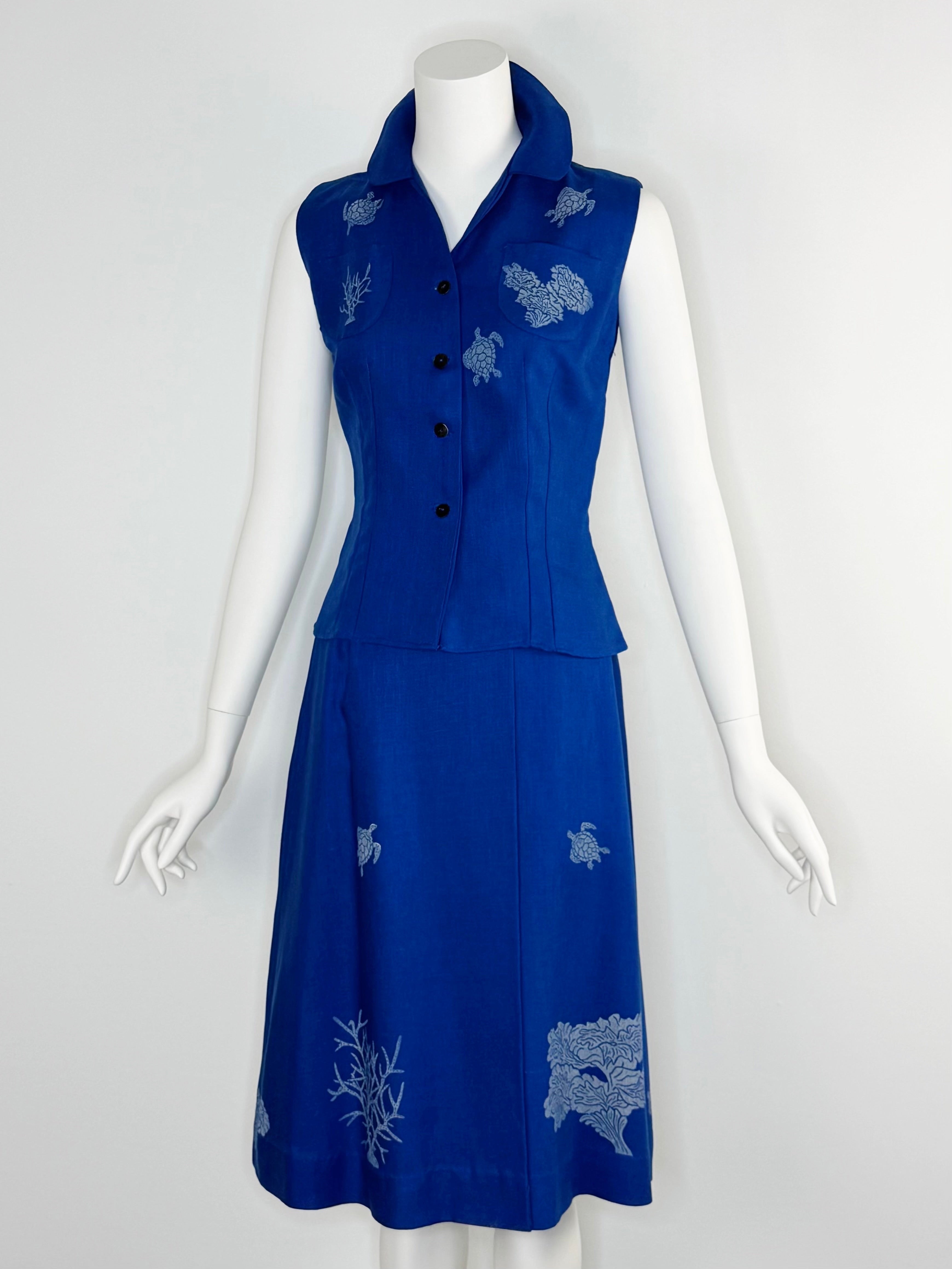 1950s matching seaside three piece ensemble