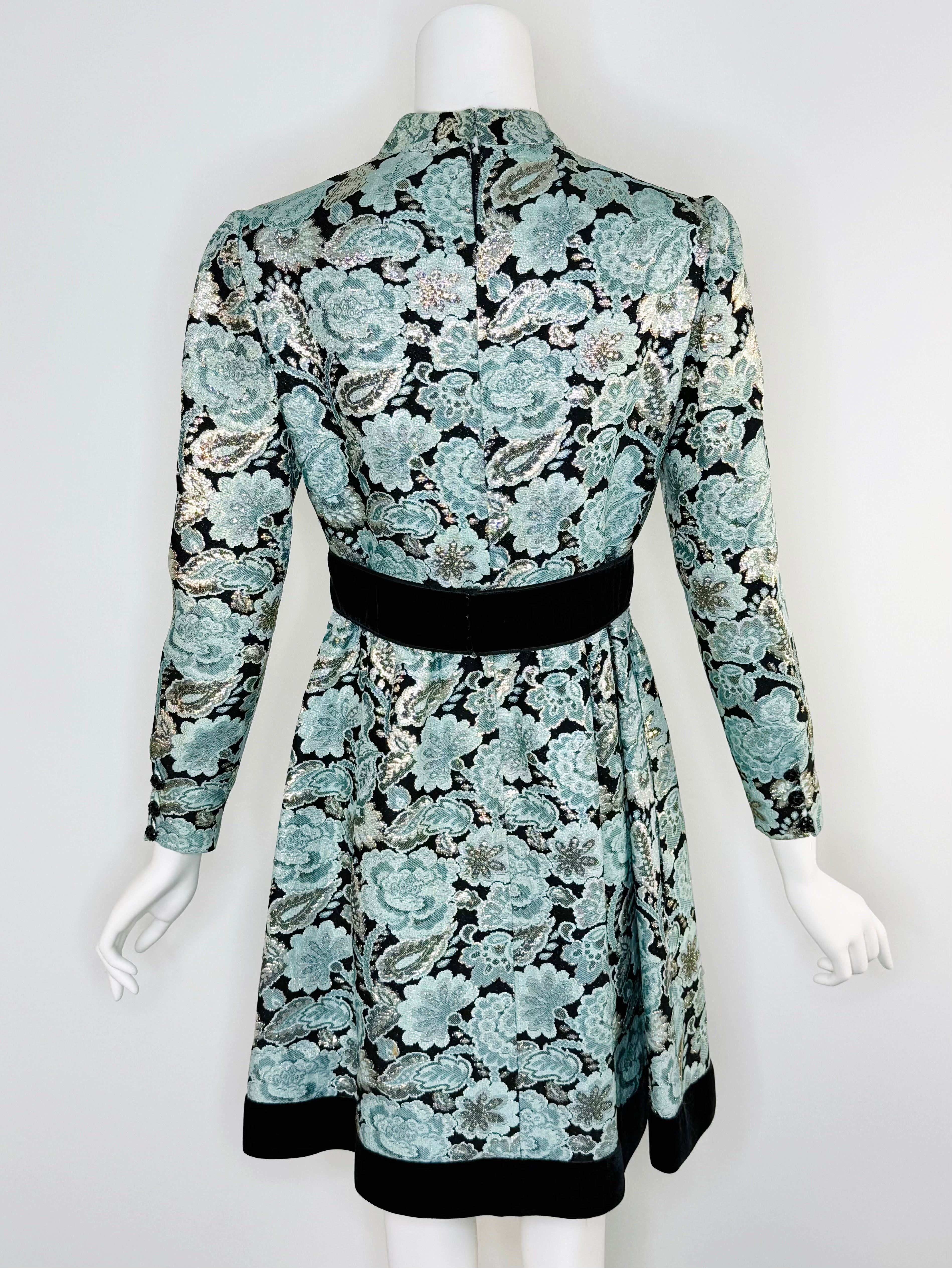 1960s brocade dress by Adele Simpson